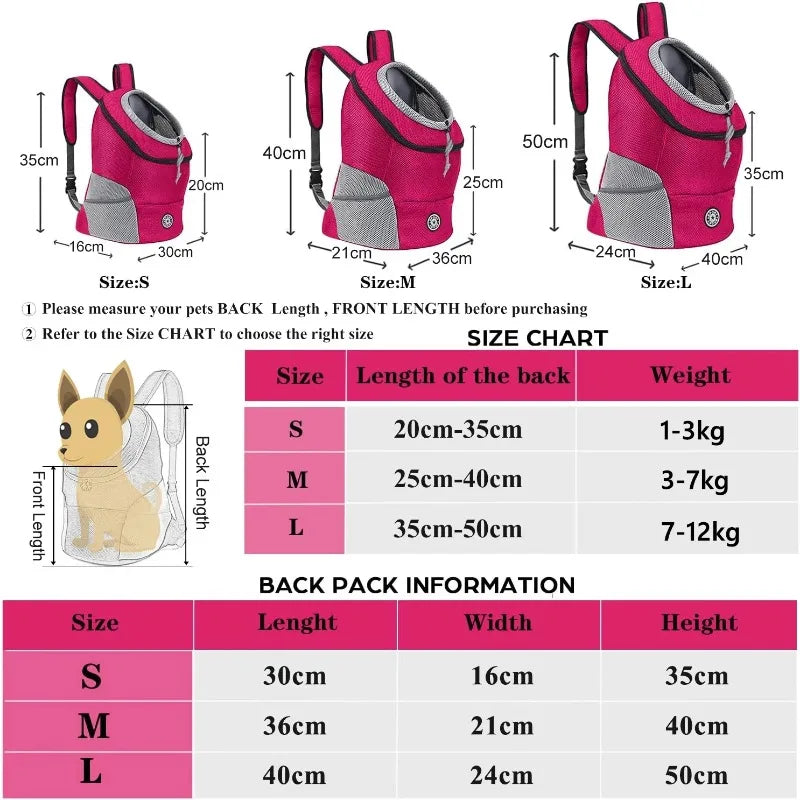 Front-Carry Pet Sling Backpack – Breathable Mesh Carrier for Small Dogs & Cats