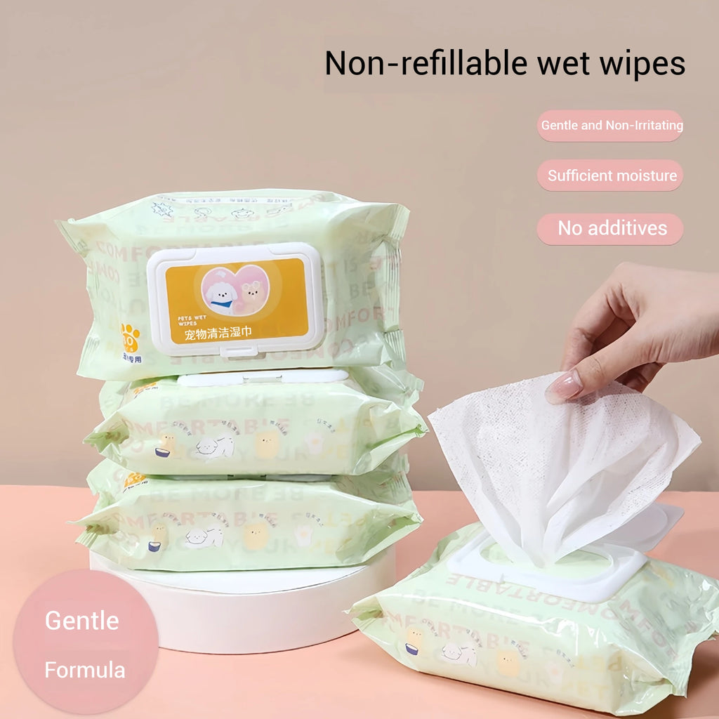 Pet Grooming Wipes - 3 Packs of 80