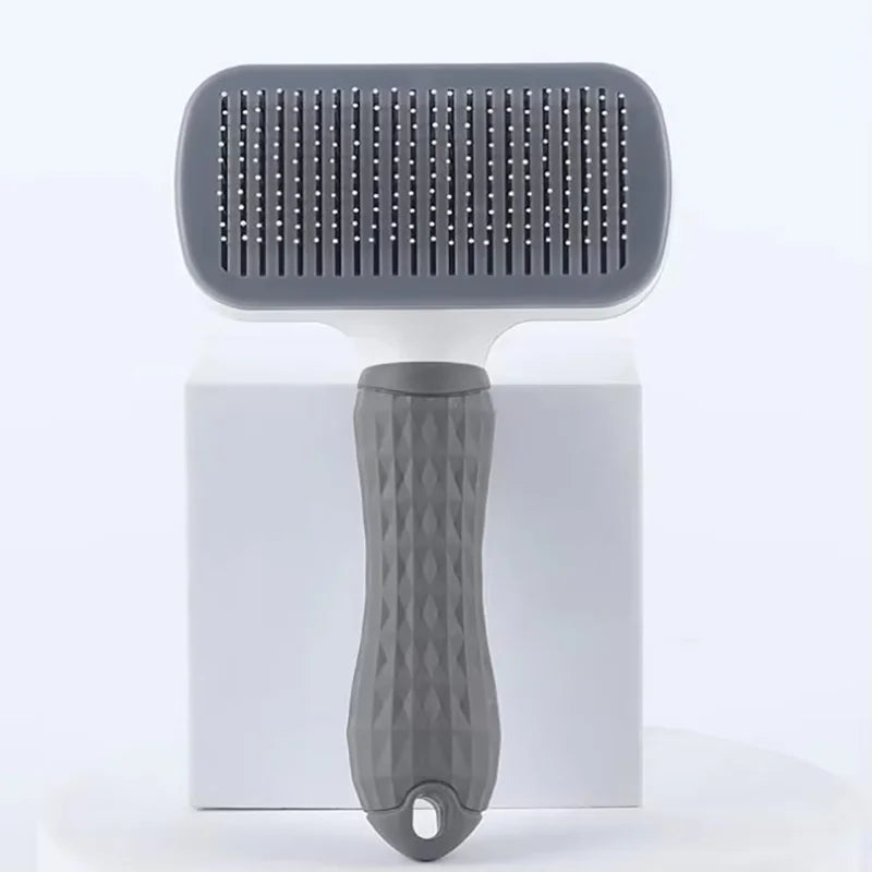 Self-Cleaning Slicker Brush – One-Click Hair Removal for Dogs & Cats