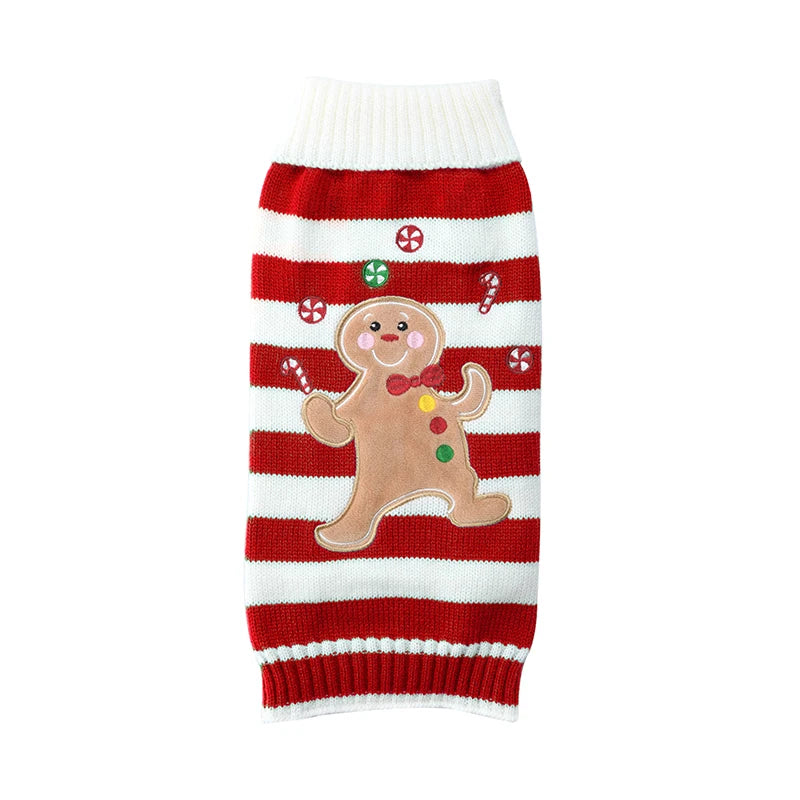 Weihnachtspullover für Hunde – Gestrickter Festtags-Pulli für kleine & große Hunde