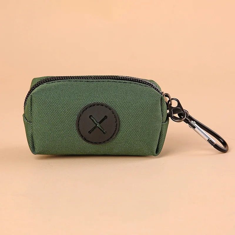 Dog Poop Bag Holder – Canvas Waste Bag Dispenser with Carabiner Clip