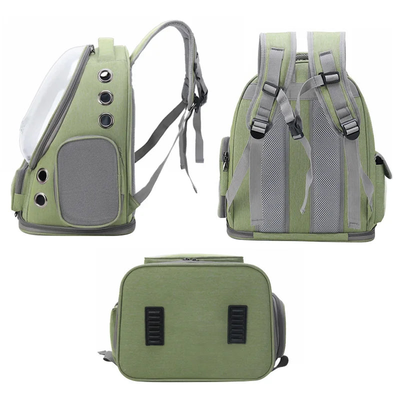 Bubble Window Pet Backpack – Ventilated Carrier for Cats & Small Dogs
