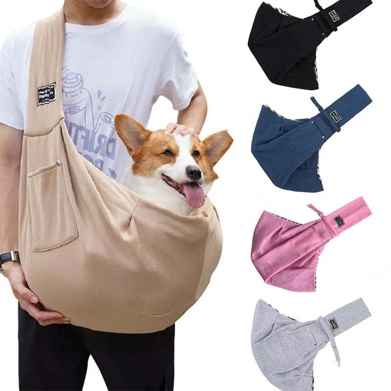 Pet Sling Carrier – Soft Crossbody Bag for Small Dogs & Cats up to 7.5 kg