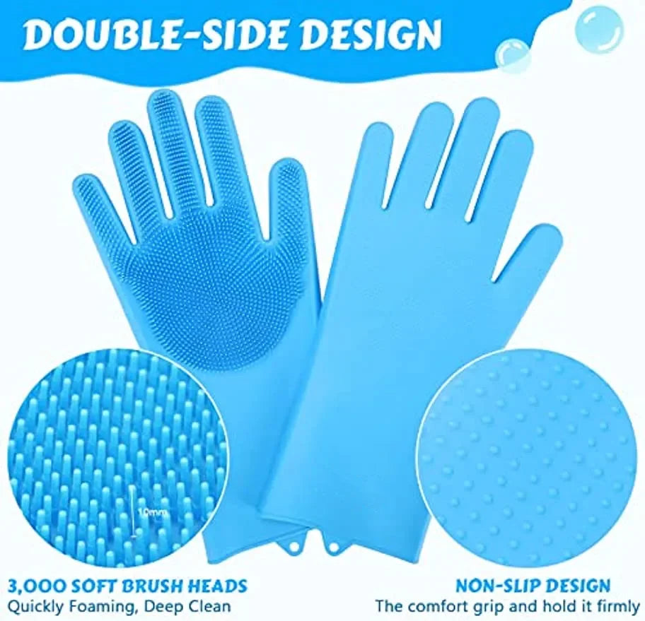 Silicone Grooming & Bathing Gloves for Pets