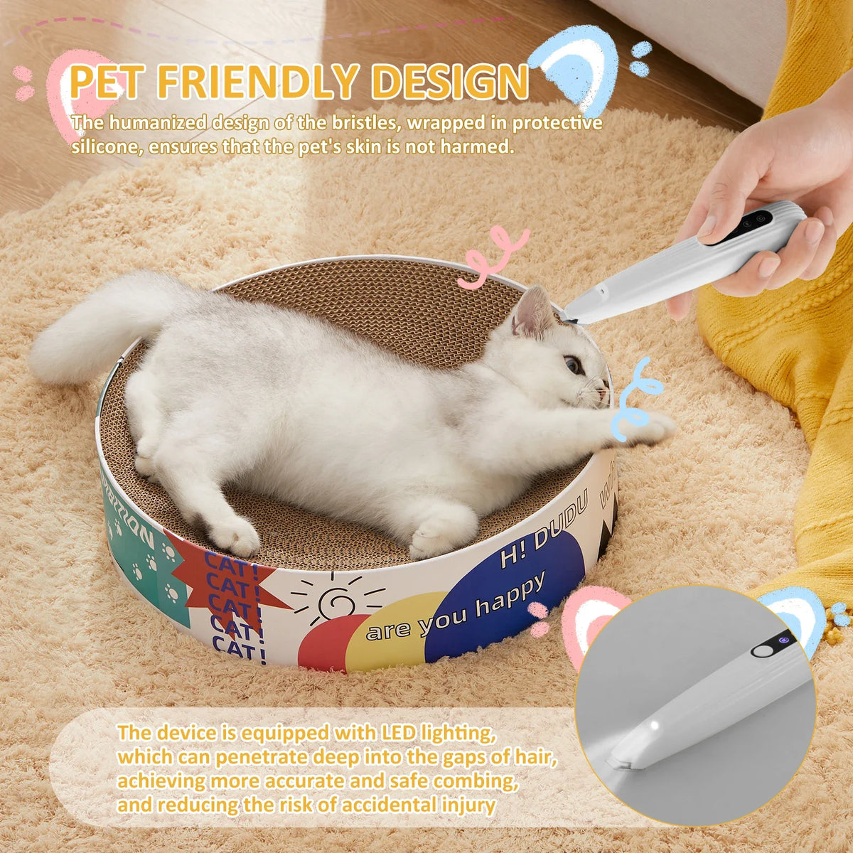 Quiet Paw Trimmer with LED Light - Rechargeable