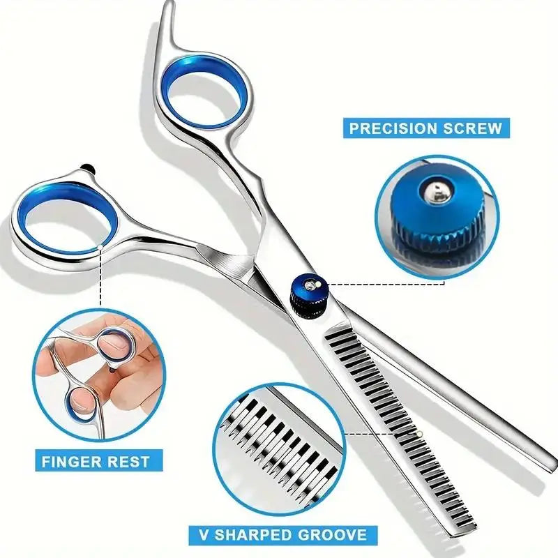 Pet Grooming Scissors Set - 4 Pieces, Round Tips
