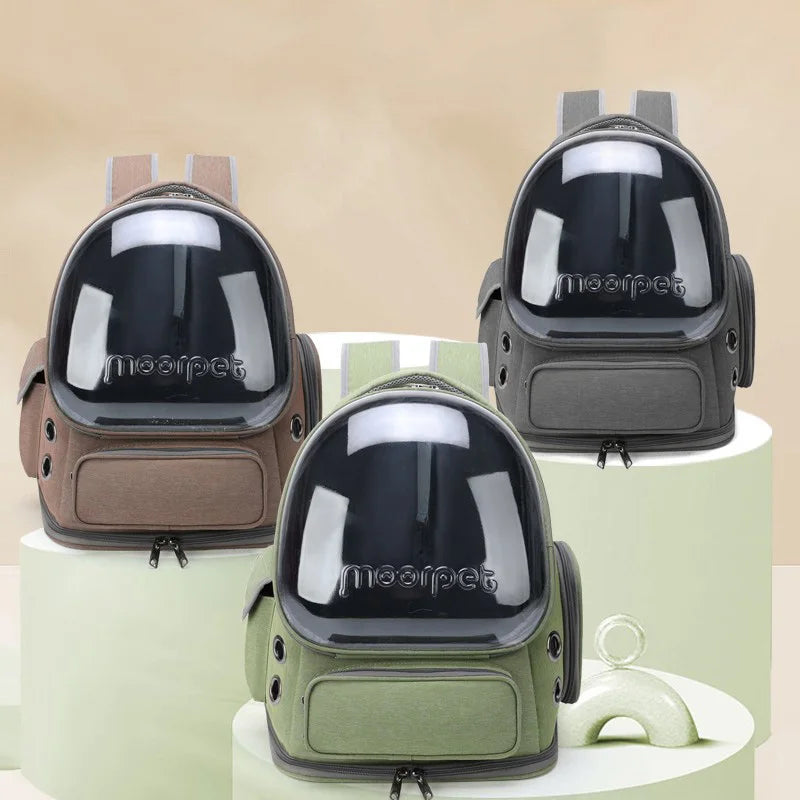 Bubble Window Pet Backpack – Ventilated Carrier for Cats & Small Dogs