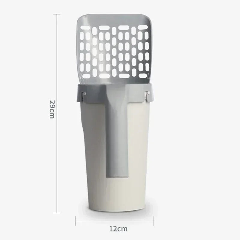 All-in-One Litter Scoop – Built-In Waste Bag Compartment