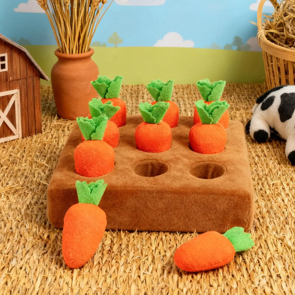 Carrot Patch Puzzle Toy – Snuffle Game for Dogs & Puppies