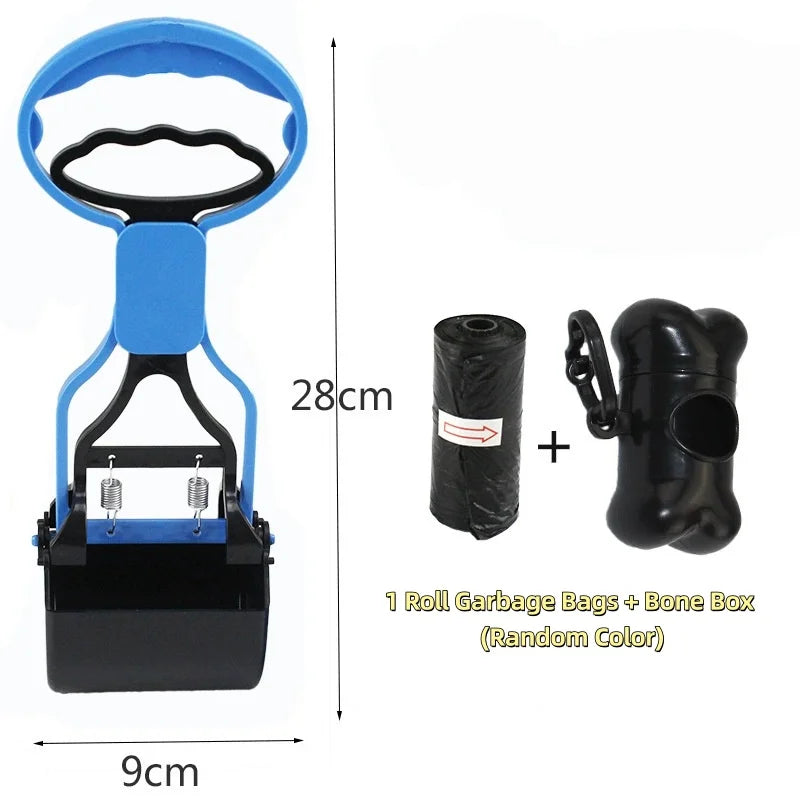 Long-Handle Poop Scooper Set with Bag Holder
