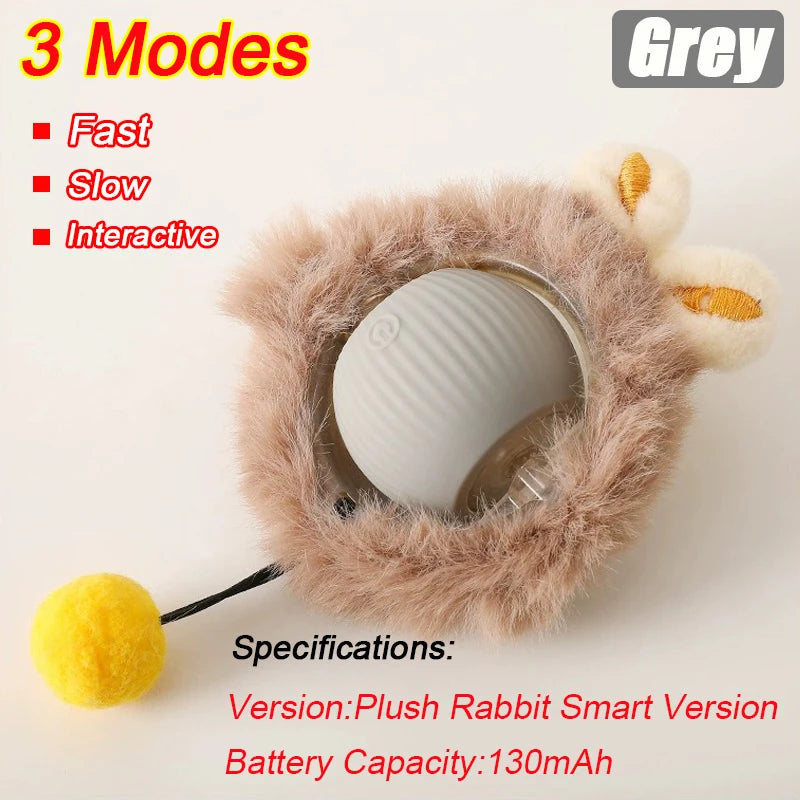 Self-Rolling Cat Ball – Rechargeable Toy with Teaser Tail