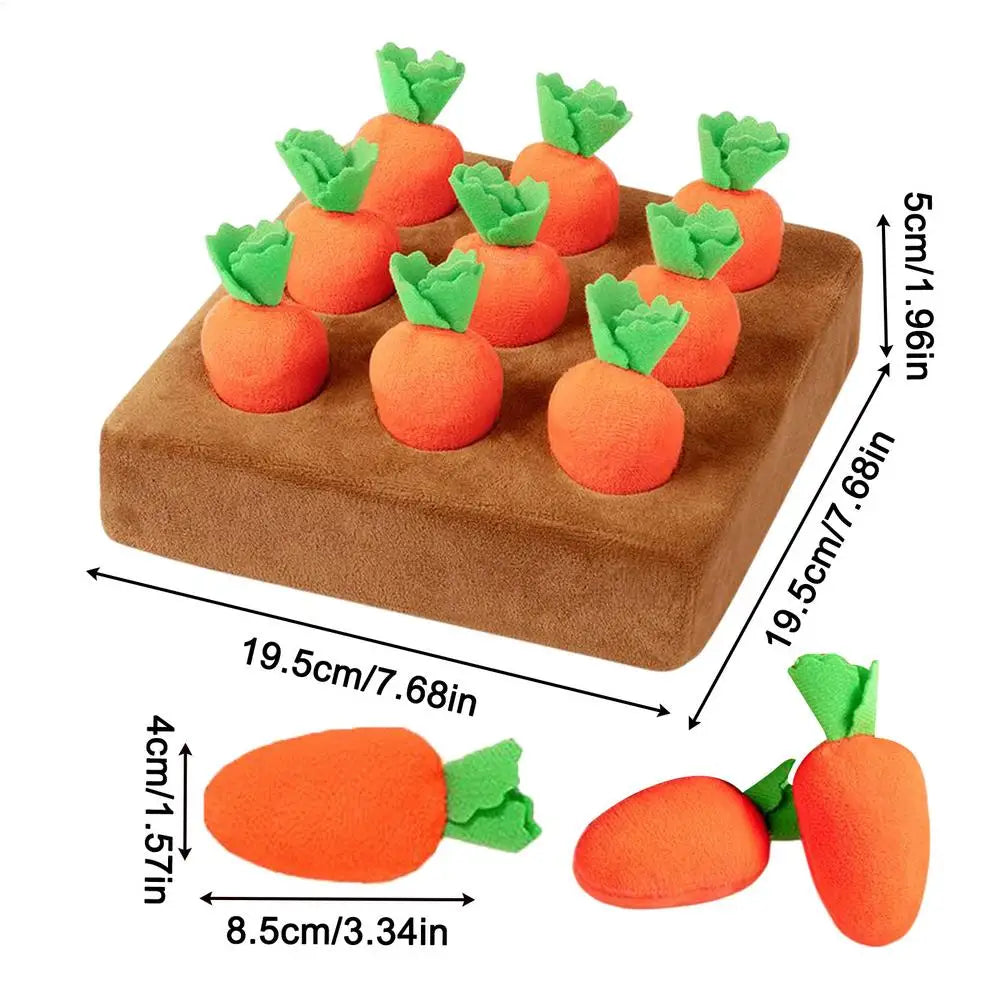 Carrot Patch Puzzle Toy – Snuffle Game for Dogs & Puppies