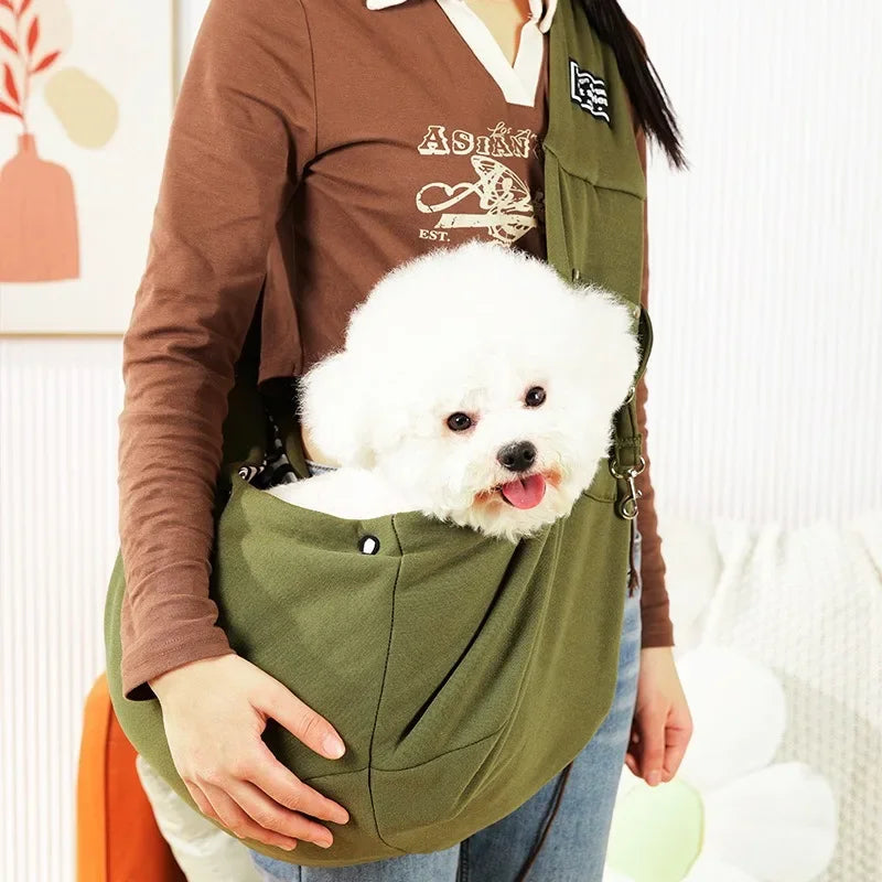 Pet Sling Carrier – Soft Crossbody Bag for Small Dogs & Cats up to 7.5 kg