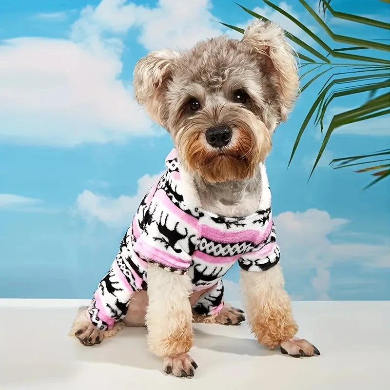 Reindeer Dog Pyjamas – Hooded Christmas Jumpsuit