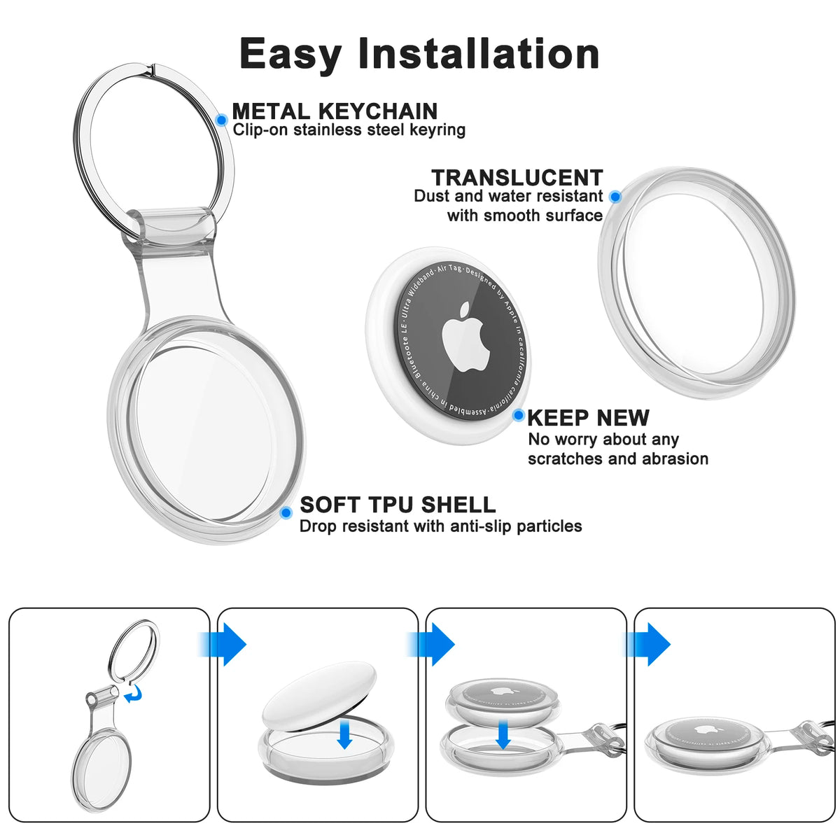 AirTag Collar Holder – Waterproof Silicone Case for Dog & Cat Collars