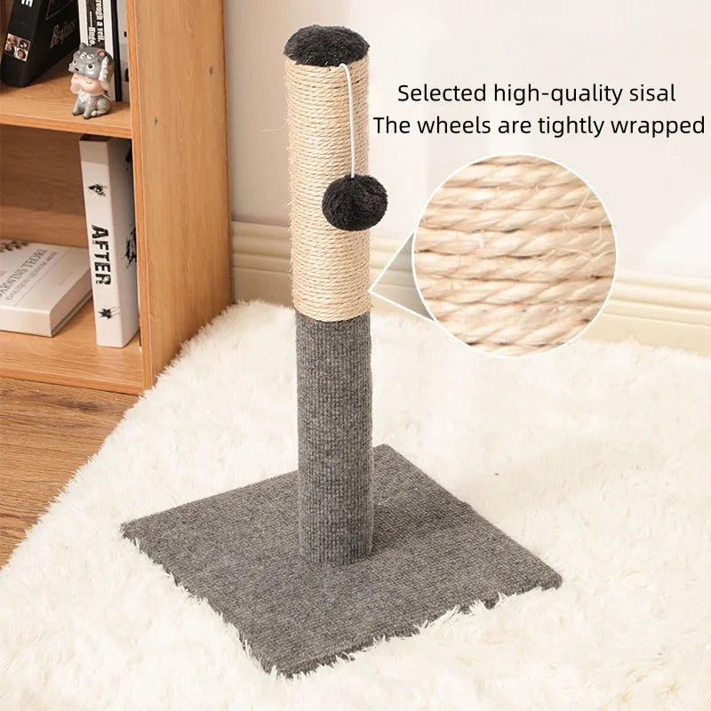 Sisal Cat Scratching Post with Dangling Ball