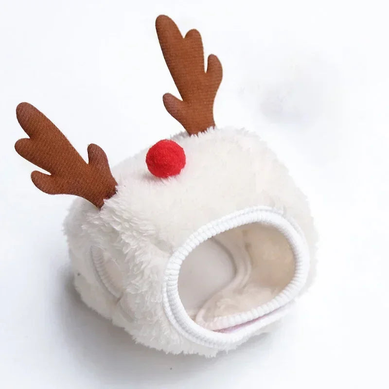 Christmas Pet Hat & Bandana Set – Festive Outfit for Cats & Small Dogs