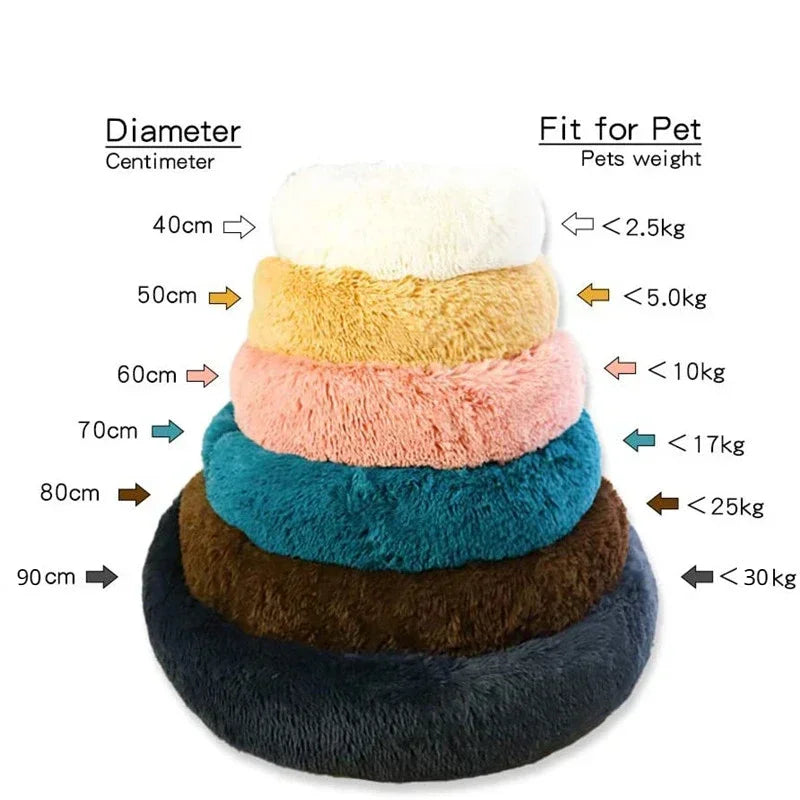 Donut Calming Bed - Plush Round Pet Bed