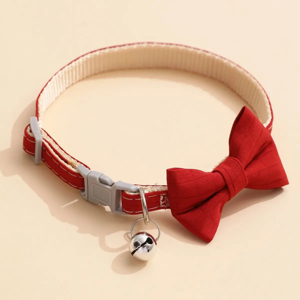Sicherheits-Katzenhalsband mit Fliege & Glöckchen