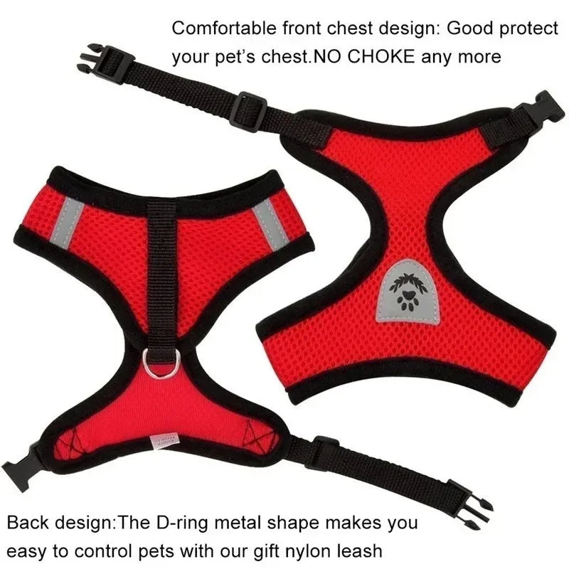 Cat Harness & Lead Set - Padded Mesh Vest