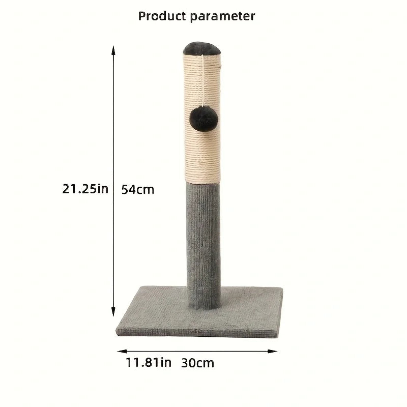 Sisal Cat Scratching Post with Dangling Ball