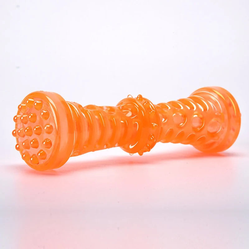 Kauknochen aus Gummi für Hunde mit Quietscher