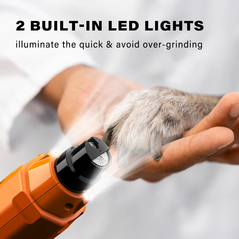 Quiet Dog Nail Grinder - 6 Speeds, Rechargeable