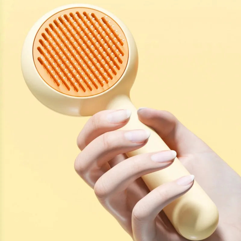 Self-Cleaning Pet Brush – One-Click Hair Release Grooming Comb