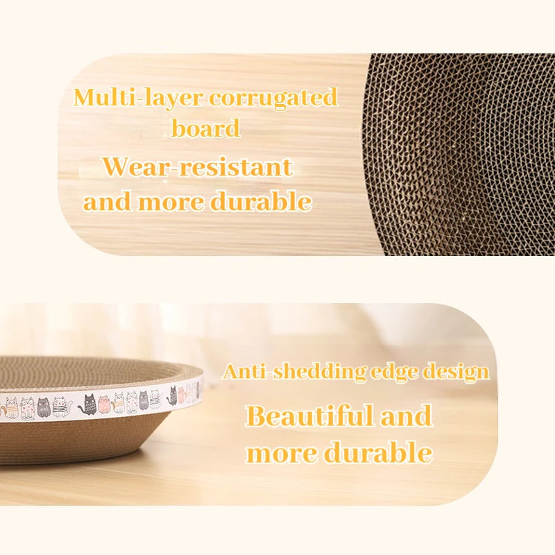 Corrugated Cat Scratcher Bowl with Catnip