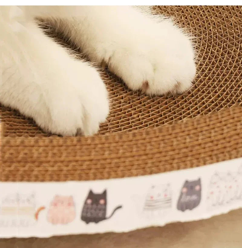 Corrugated Cat Scratcher Bowl with Catnip