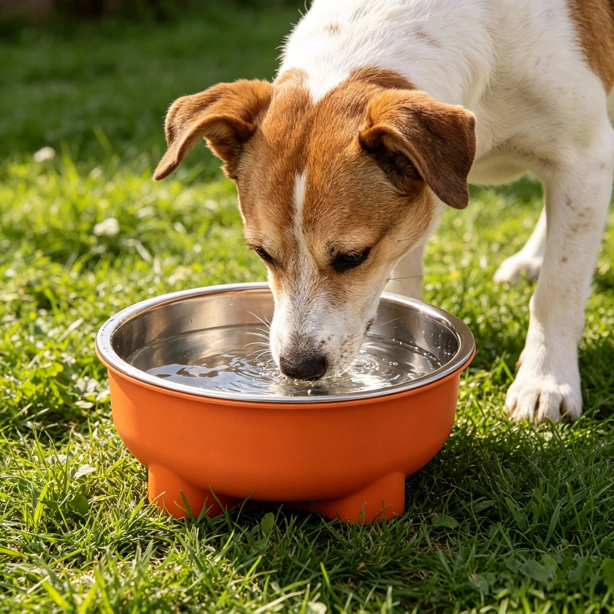 Stainless Steel Pet Bowl 600 ml - Non-Slip Base