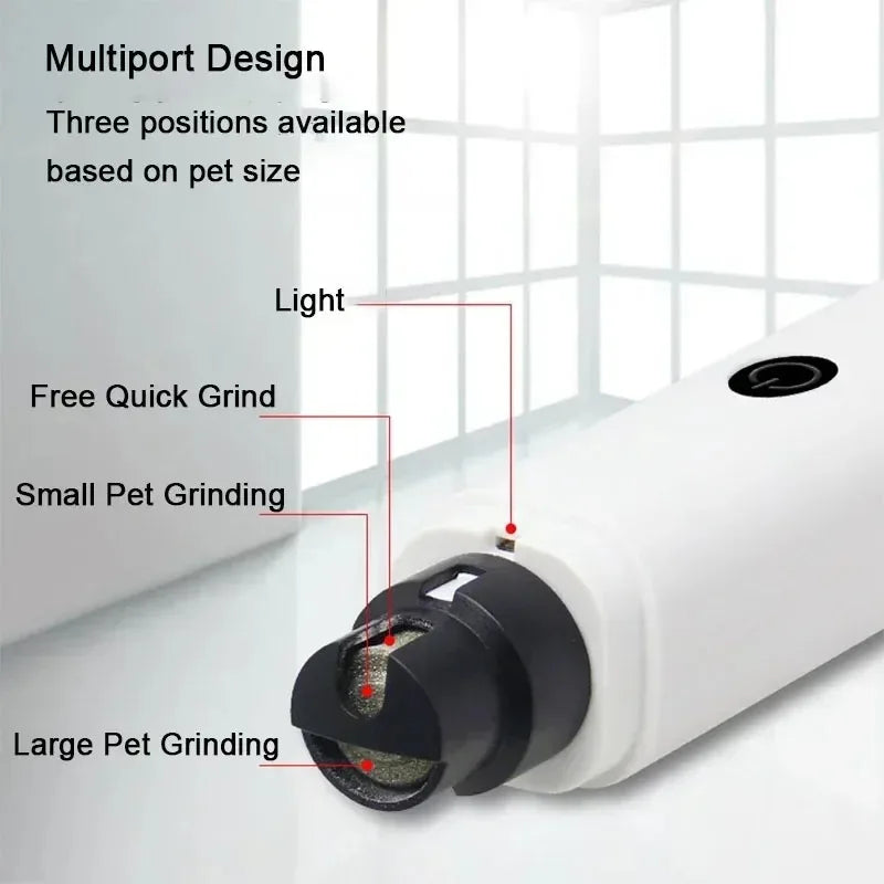 USB Rechargeable Pet Nail Grinder for Dogs & Cats