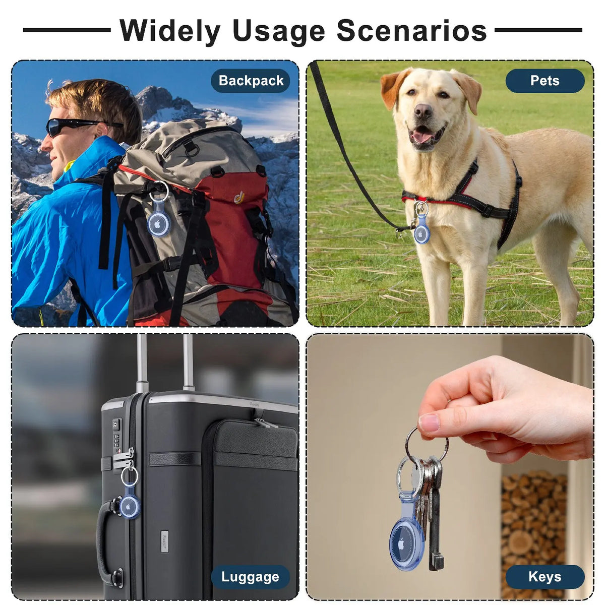 AirTag Collar Holder – Waterproof Silicone Case for Dog & Cat Collars