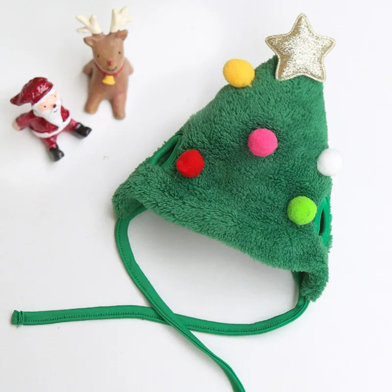 Santa Hat & Bib Set for Pets – Christmas Costume for Dogs & Cats