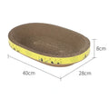 Oval Cat Scratcher Bed – Reversible Corrugated Cardboard Lounger