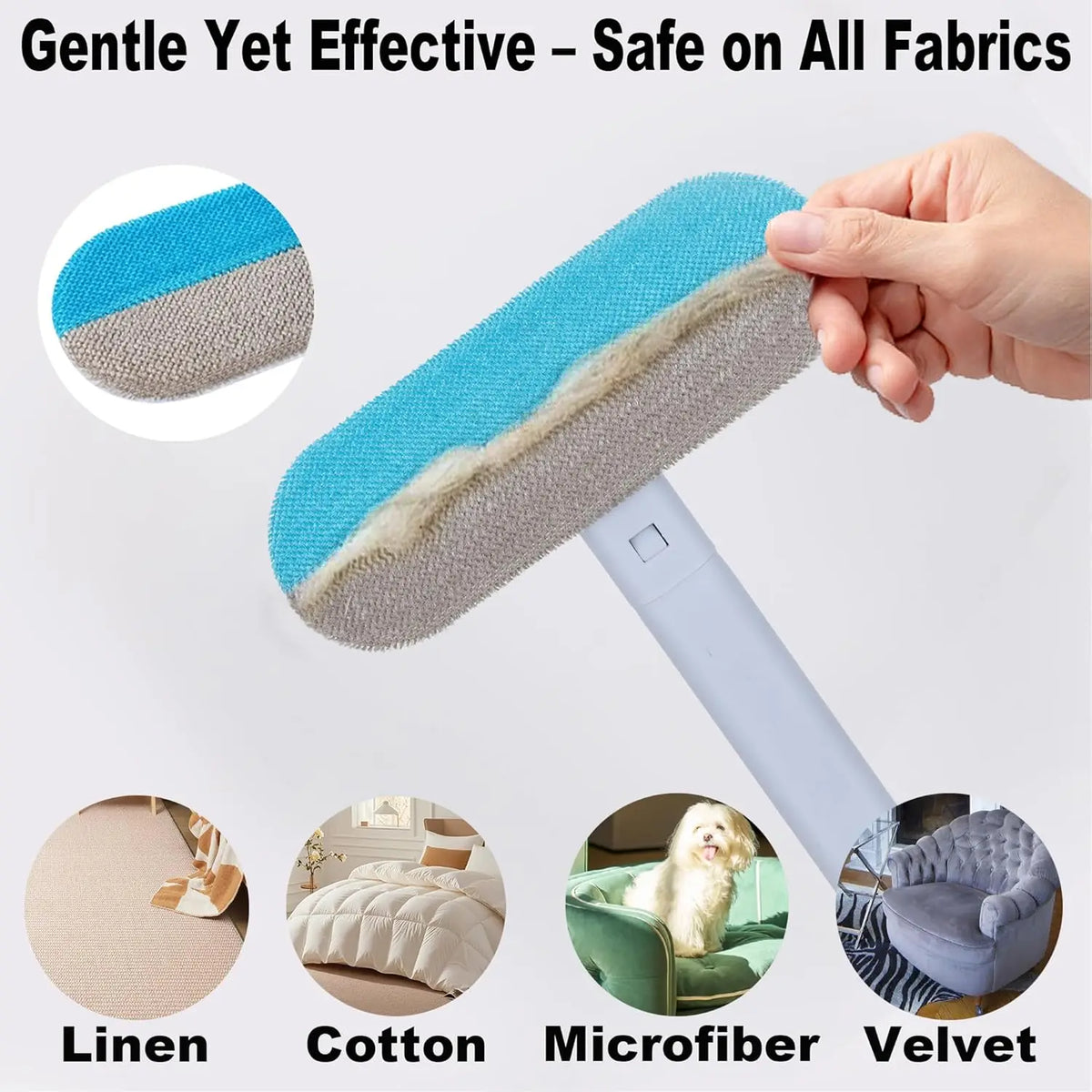 Reusable Pet Hair Remover for Sofas & Carpets