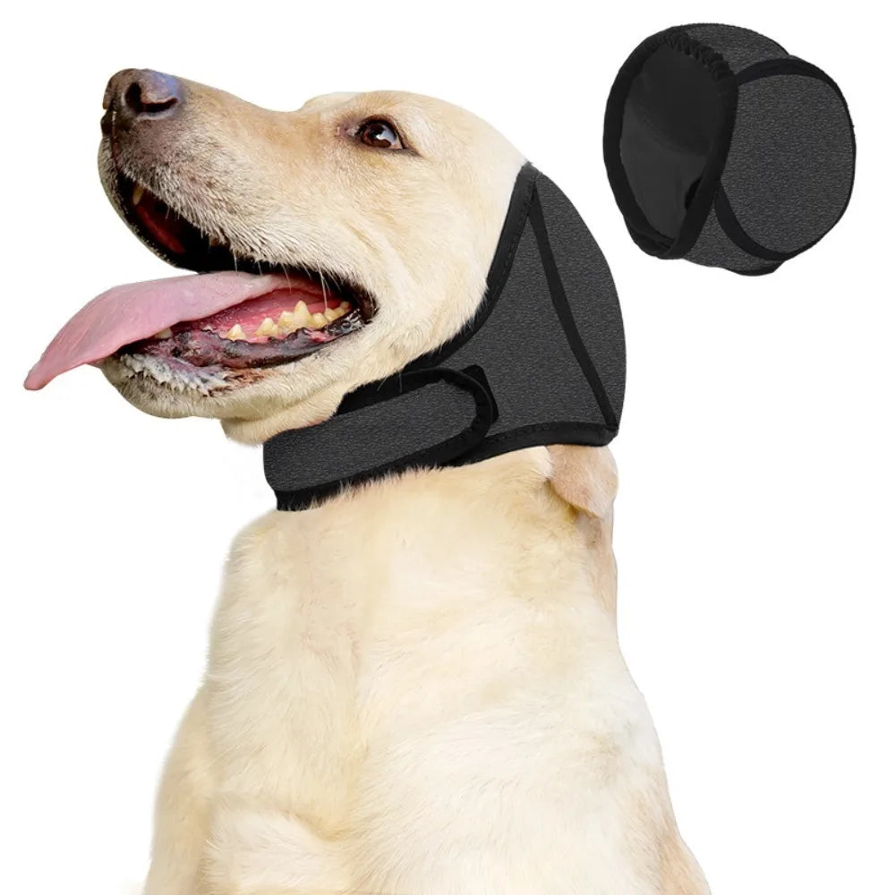 Hunde-Ohrenschützer & Snood – Weiches, verstellbares Kopfband