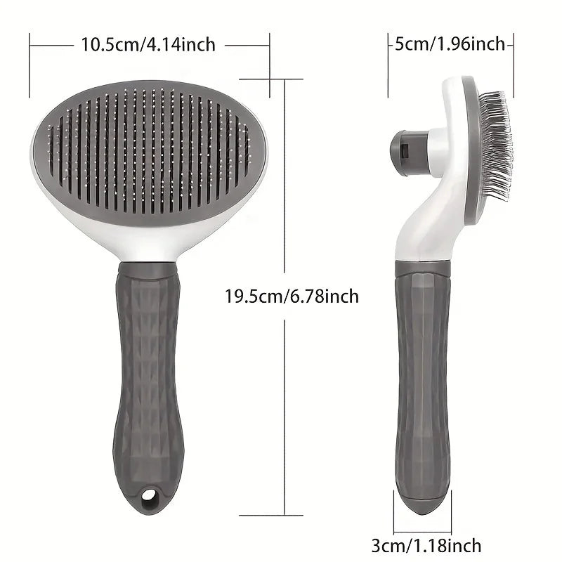 One-Click Self-Cleaning Pet Brush for Dogs & Cats