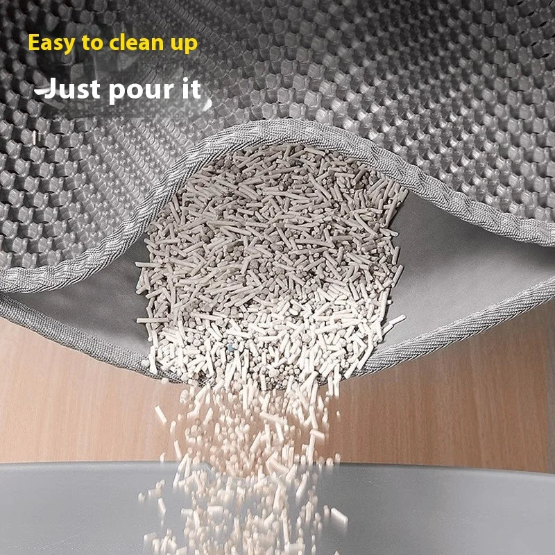 Double-Layer Cat Litter Mat – Traps Scattered Litter