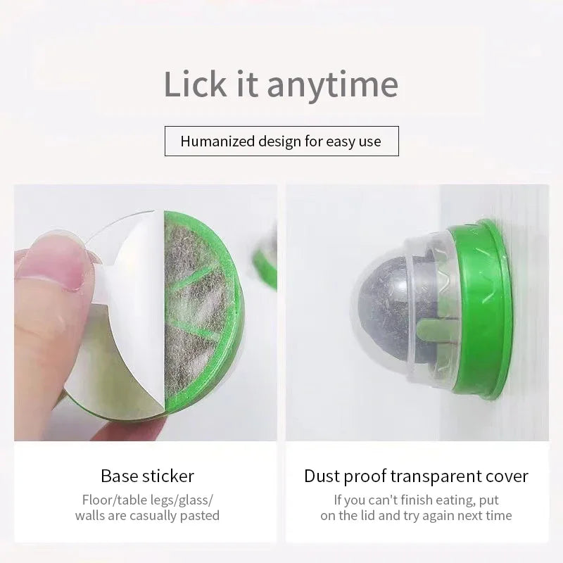 Catnip Wall Ball - Stick-On Licking Toy for Cats