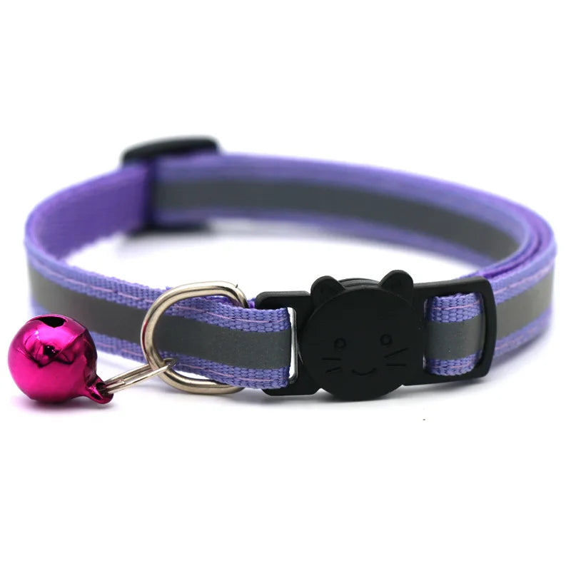 Breakaway Cat Collar with Bell - Reflective