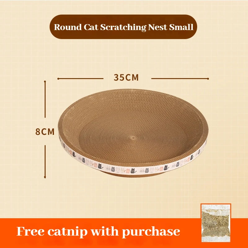 Corrugated Cat Scratcher Bowl with Catnip