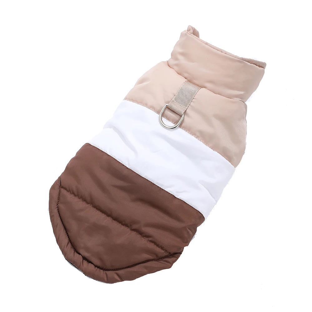 Waterproof Puppy Jacket – Fleece-Lined Coat with Lead D-Ring