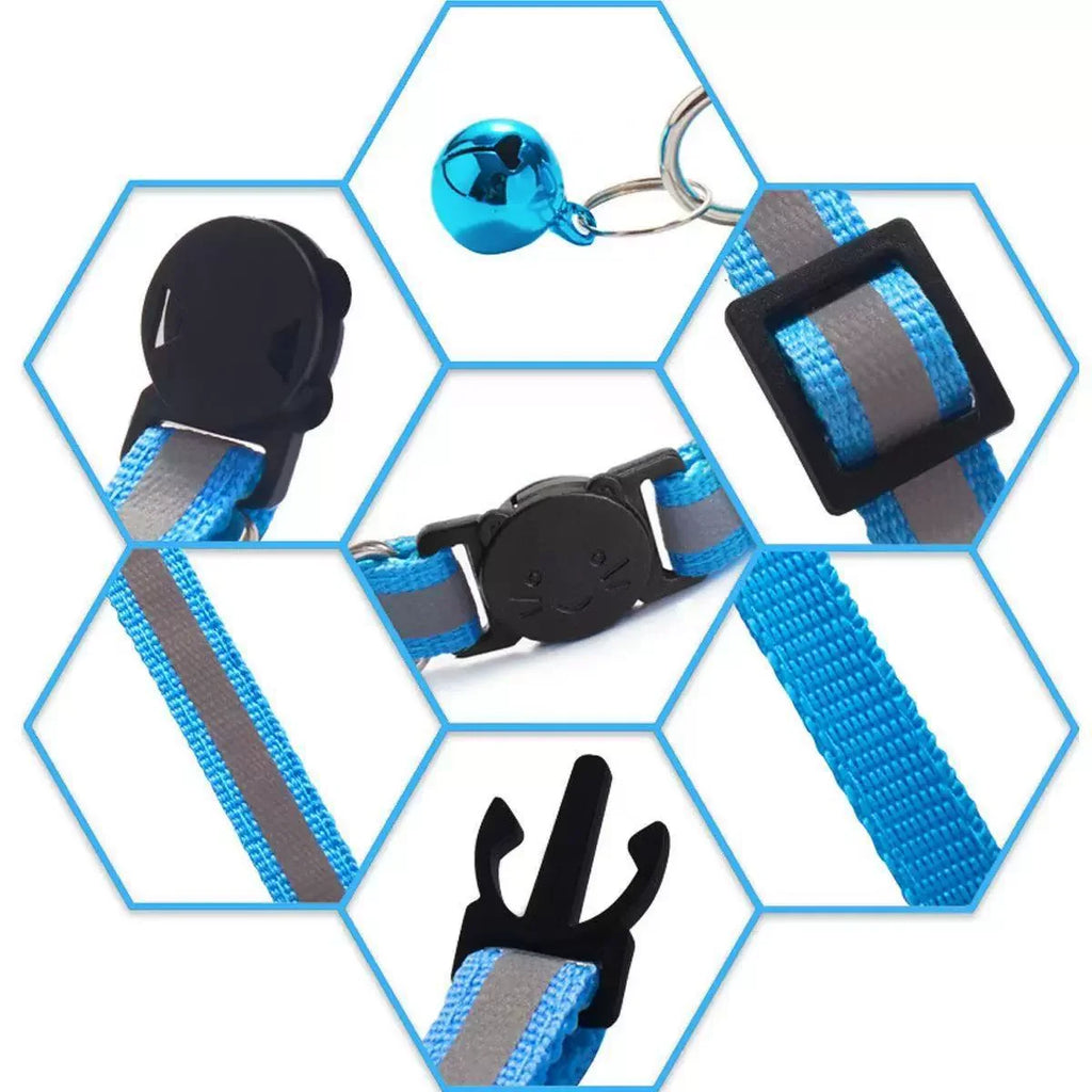 Breakaway Cat Collar with Bell - Reflective