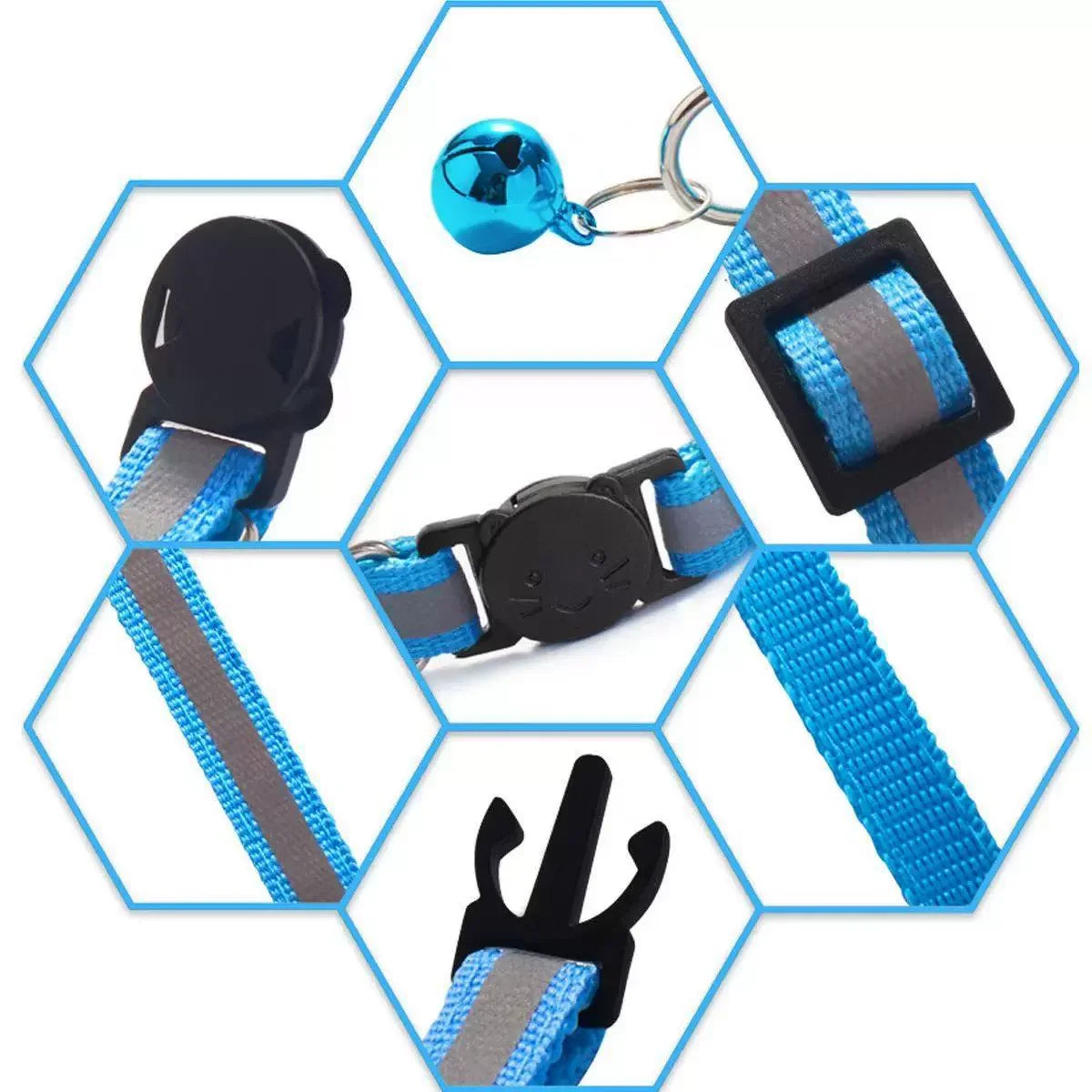 Breakaway Cat Collar with Bell - Reflective