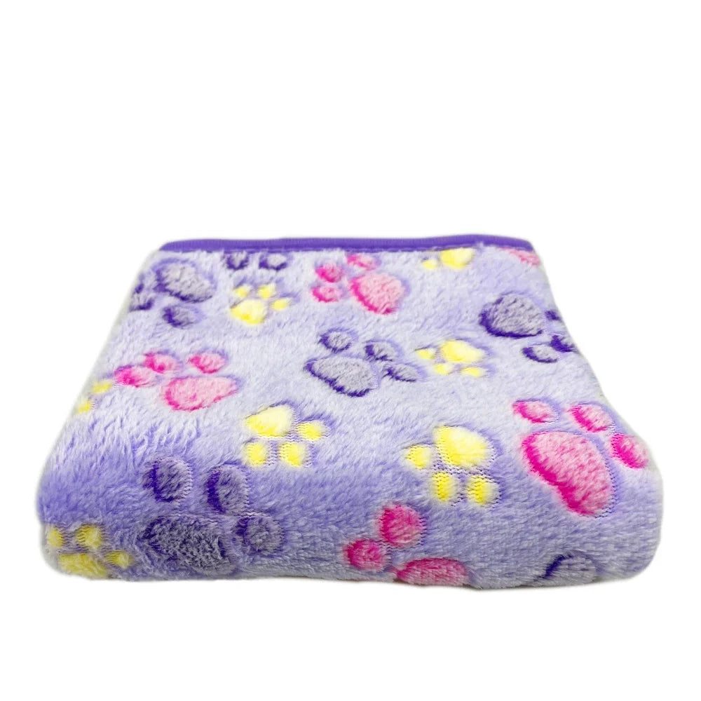 Fleece Pet Blanket - Paw Print, Three Sizes