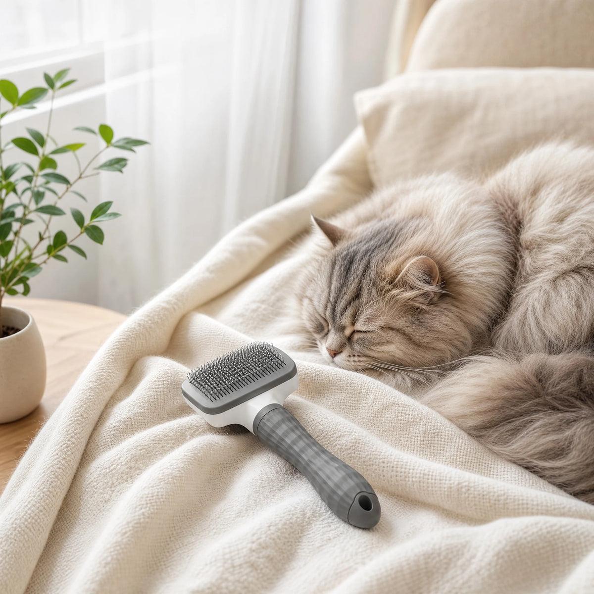 Pet Detangling Brush – 19 cm Massage Comb for Cats & Dogs