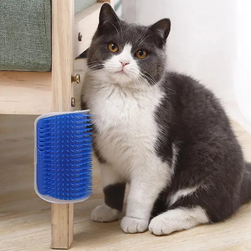 Corner Cat Scratcher & Massage Comb with Catnip