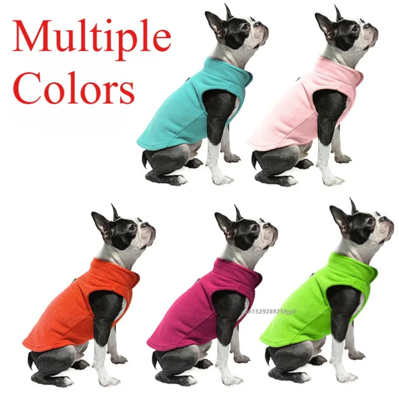 Fleece Dog Vest with D-Ring – Soft Winter Jumper