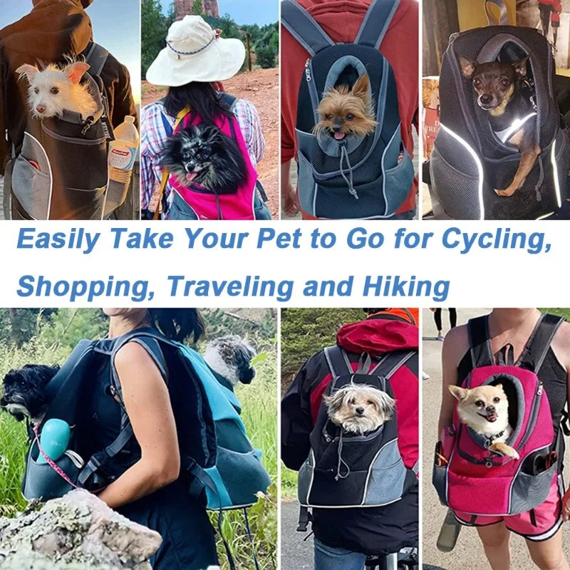 Front-Carry Pet Sling Backpack – Breathable Mesh Carrier for Small Dogs & Cats